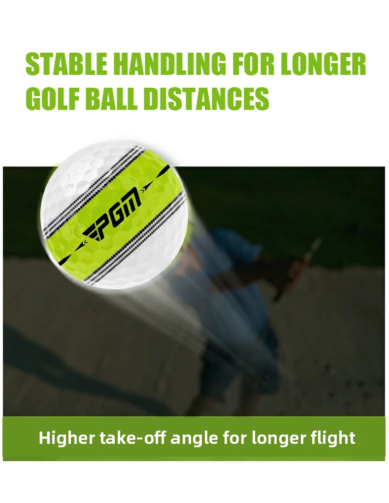 Pgm Q030 High Quality Ball Golf Digital Printing 360 Degre 2 Layer Golf