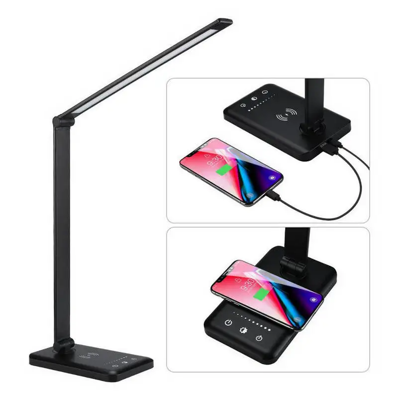 New Products Led Wireless Charger Desk Lamp Touch Control Time Led ...