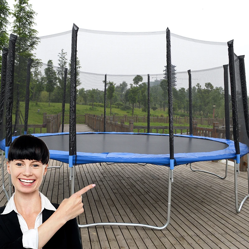 16FT Outdoor Circular Jumping Exercise Gym Equipment Trampoline with Safety  Net - Main Image