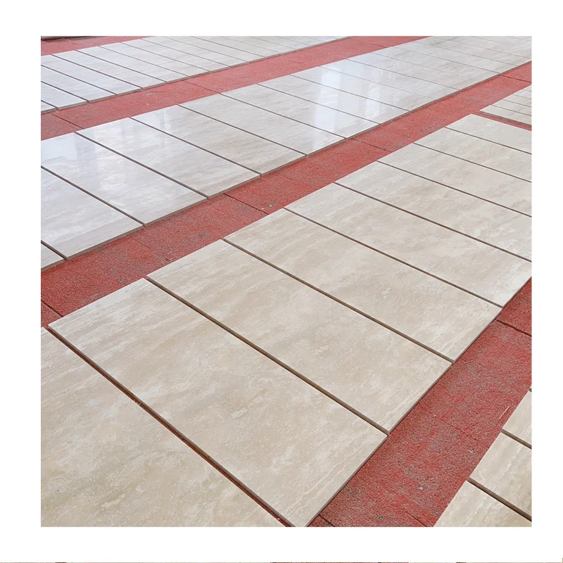 Imported Classic White Travertine Tile Slab Beige Natur Modern Exterior Swimming Pool Polished Cut-to-Size 60*30cm 1-Year Hotels