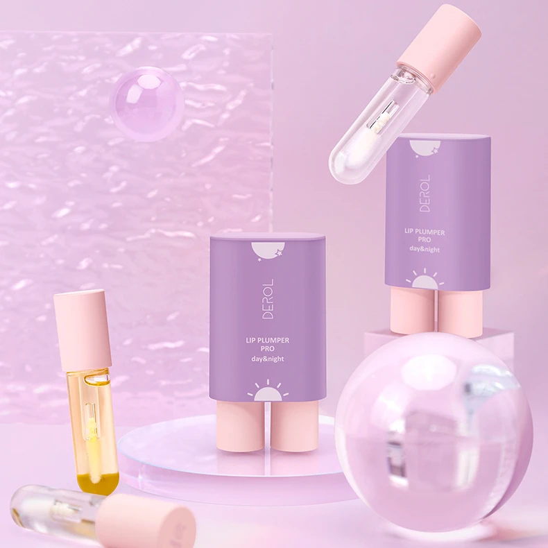 Собственная торговая марка, двойная туба, дневная и Ночная Мятная Имбирная губа, жидкость для пухлых губ, стойкая водостойкая, на заказ