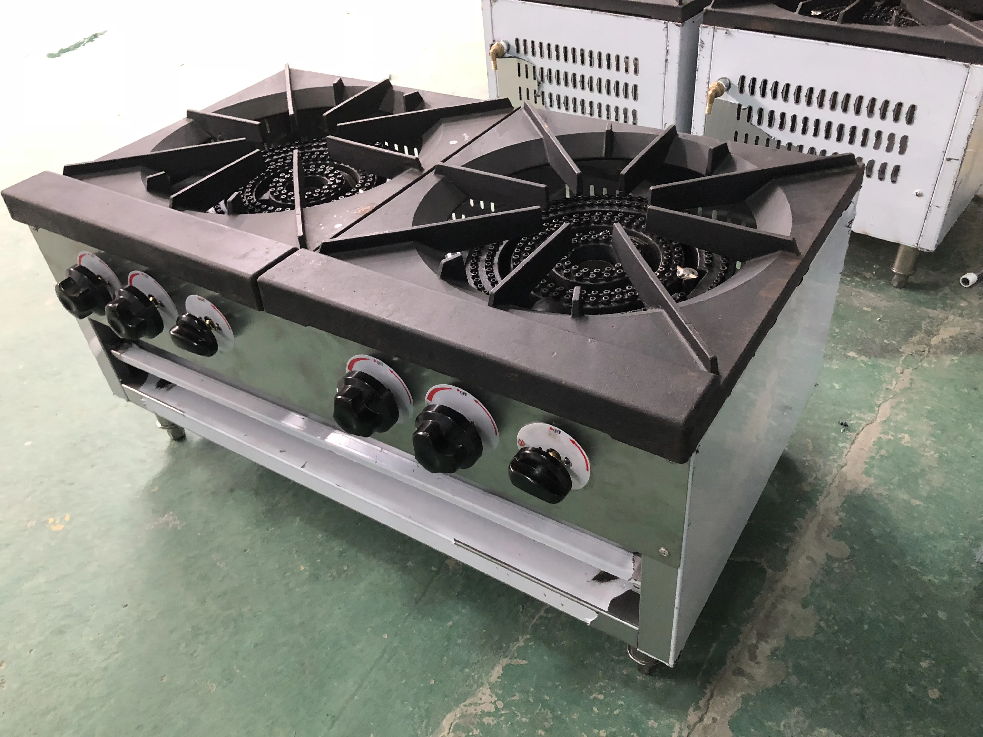 Heavy Duty Gas Stove 2 Burners Stainless Steel Body Gas Range Battery Stove For Cooking With Gas