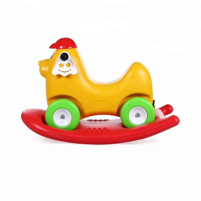 Feelkids PE Plastic Rocking Horse Ride-On Toy for 2-8 Year Olds Unisex Dog Car Style factory