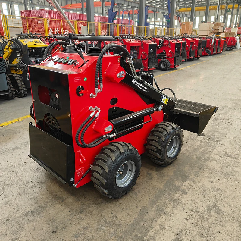 HS-380 Skid Steer Loader 800kg Operating Weight 0.15m³ Bucket 16/17KW KOOP/BAILITONG Optional, Wheel/Track Type Available