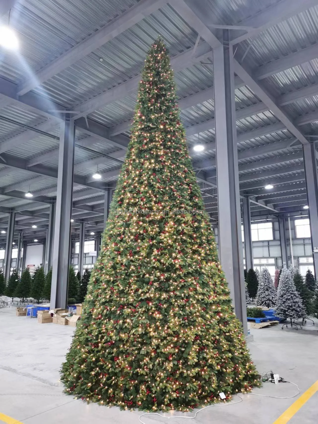 Customized 40ft 30ft Giant Green Artificial Christmas Tree Standing ...