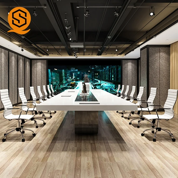 Rectangle Long Working Desk Modern Meeting Room Table Design Office Conference Table