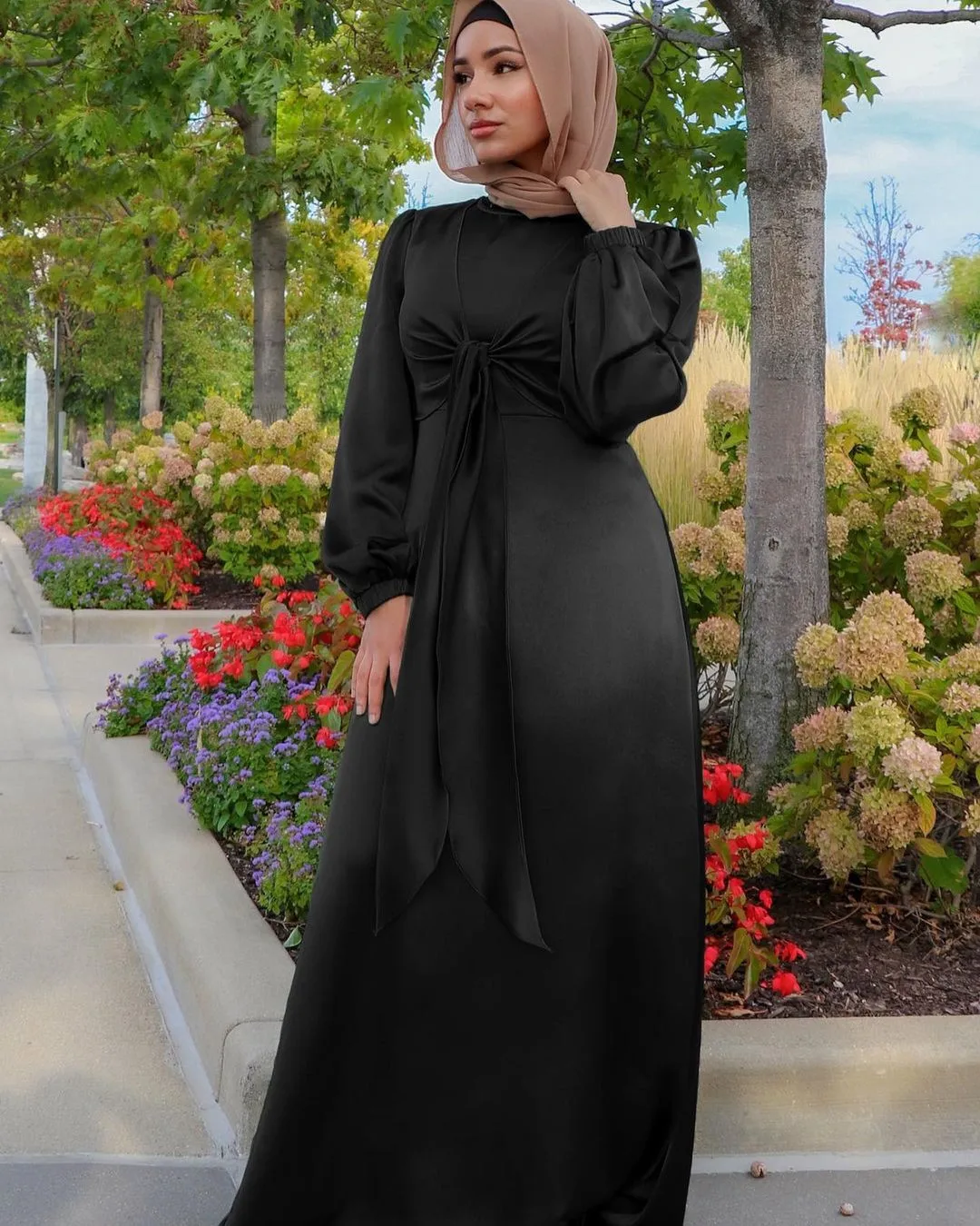 Cleranace Sale Islamic Clothing Wrap Satin Dress Elegant Women Modest  Dresses Middle East Daily Wear Muslim Long Dress
