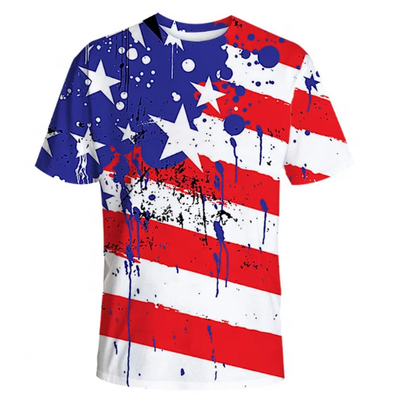 Effet vieilli drapeau américain t-shirt drapeau américain homme tee shirt