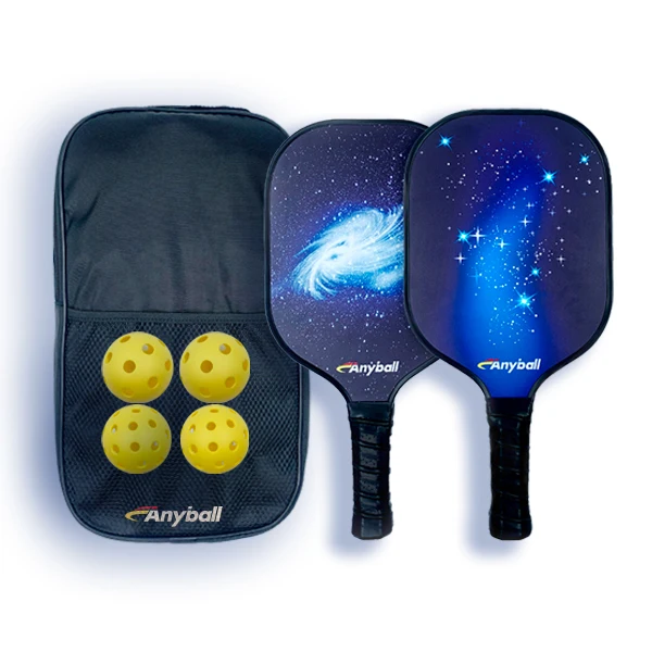 2024 Hot-sale Anyball brand New Product Graphite full carbon Matte Pickleball Paddle Carbon Fiber Pickleball Paddle Set