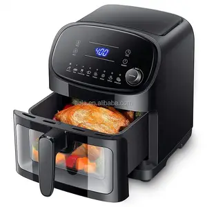 High Quality 6L8L10Lair Fryer Digital Control  Full Stainless Steel Without Oil air Fryer  LCD Colorful Display for Home