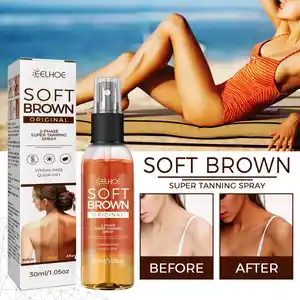 Costom Self Tanning Mousse Spray Fast Body Face Self Tanner Solarium Mak Makeup Foundation Tan Cream 30ml