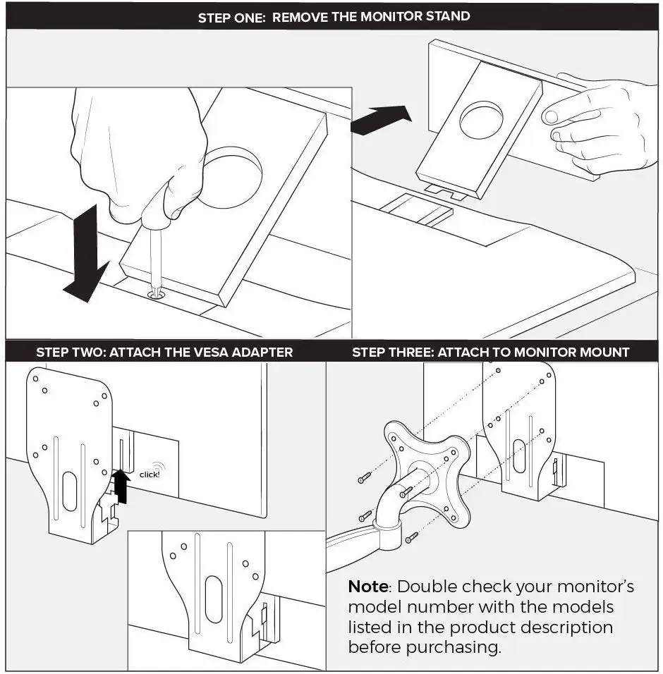 Monitor Stand Se2717hr Vesa Mount Gladiator Joe Dell Monitor VESA
