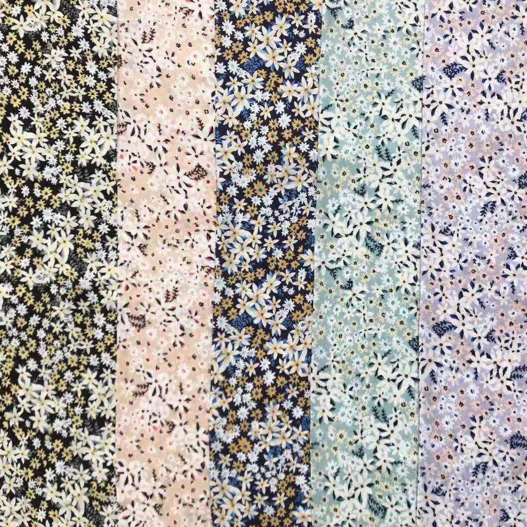 Оптовая продажа от производителя дешевая вискозная ткань 100% вискоза с цифровым цветочным принтом для женской