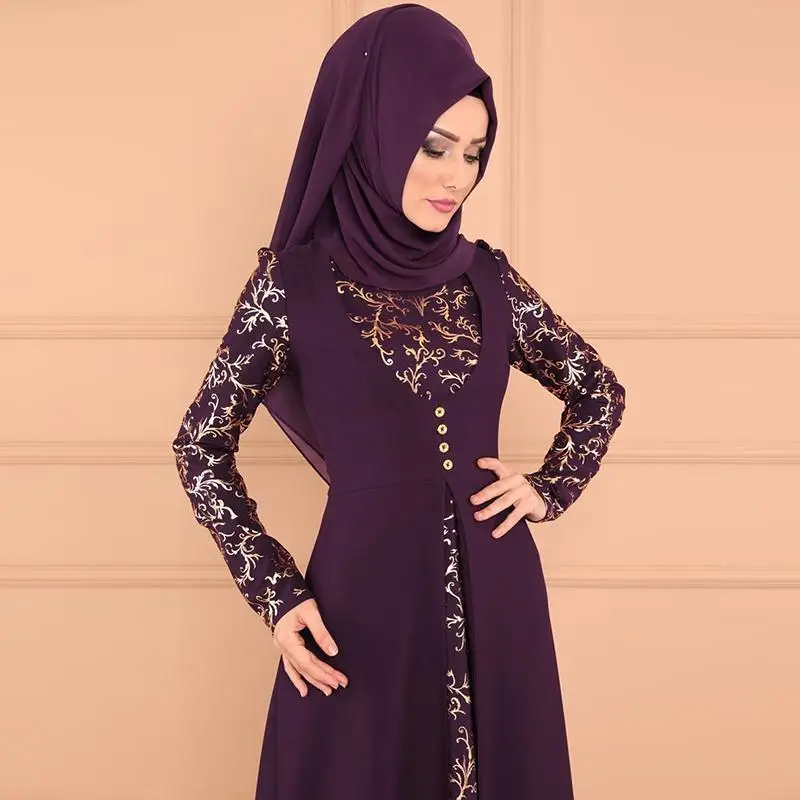 Muslim Dress Beautifully Embroidered Islamic Clothing Fashion Kimono Arabic Style Dubai Muslim
