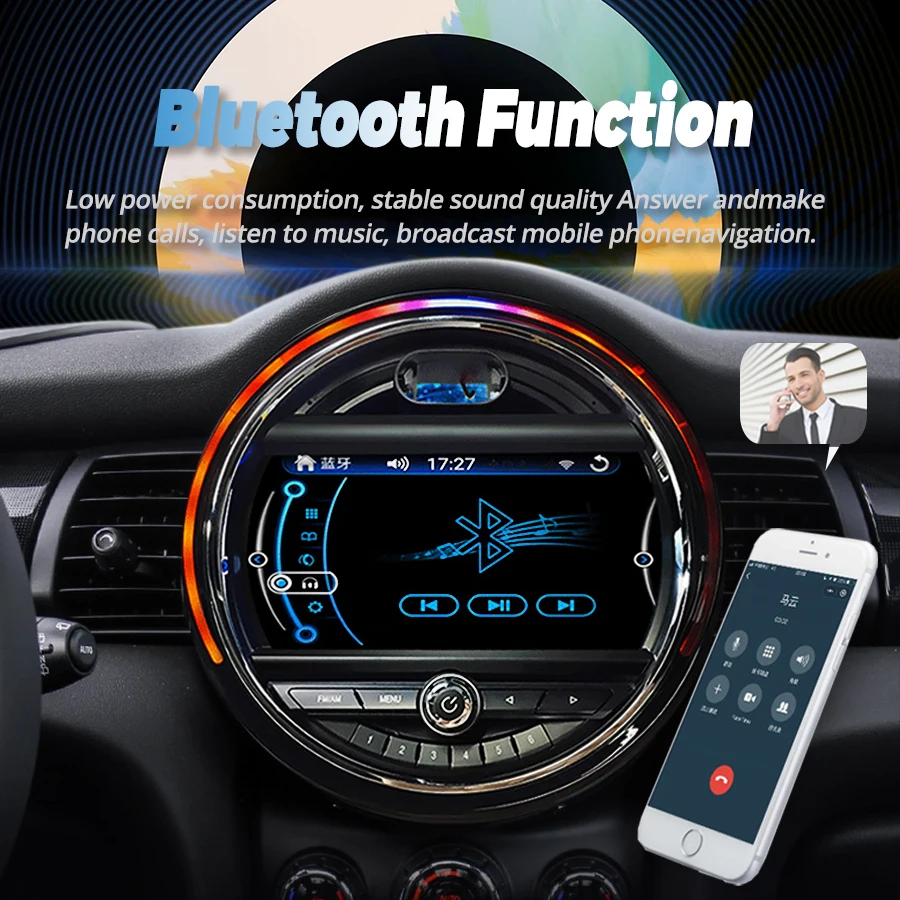 Android 13 for BMW Mini One 2017 F55 COOPER F56 CLUBMAN F54 Video Player Multimedia GPS Car Radio Stereo Carplay Touch Screen
