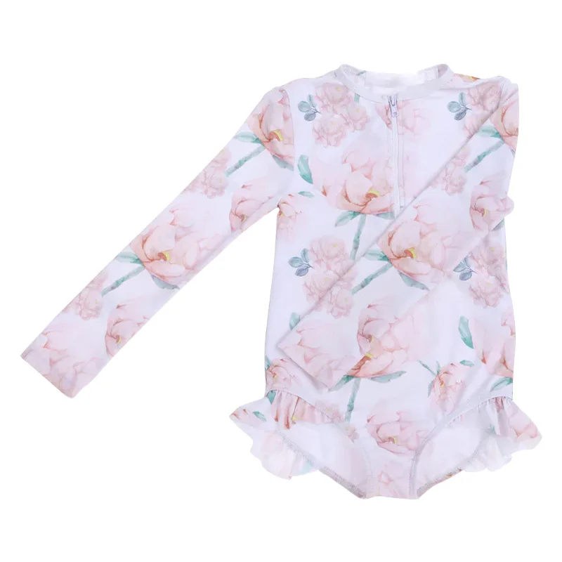 2023 New Summer Baby Girl Long-sleeved Sun Protection One-piece ...