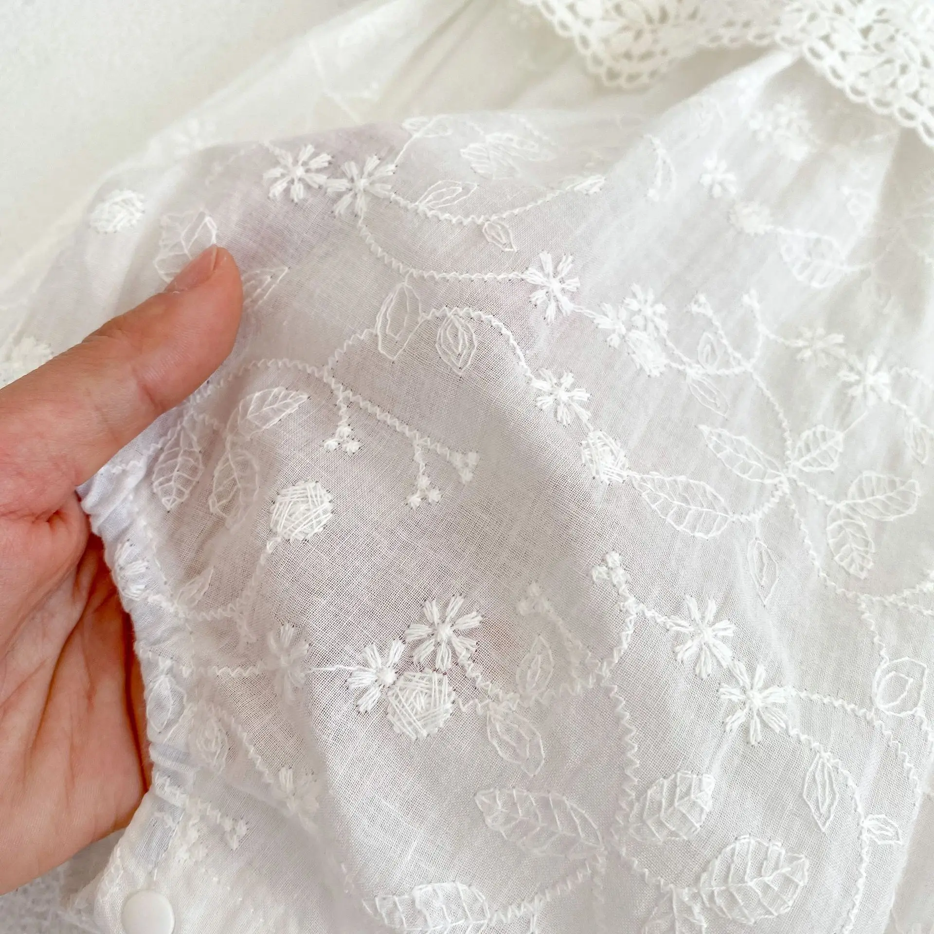 Ins summer baby jumpsuit embroidered lace bubble short sleeve baby romper cotton baby clothes