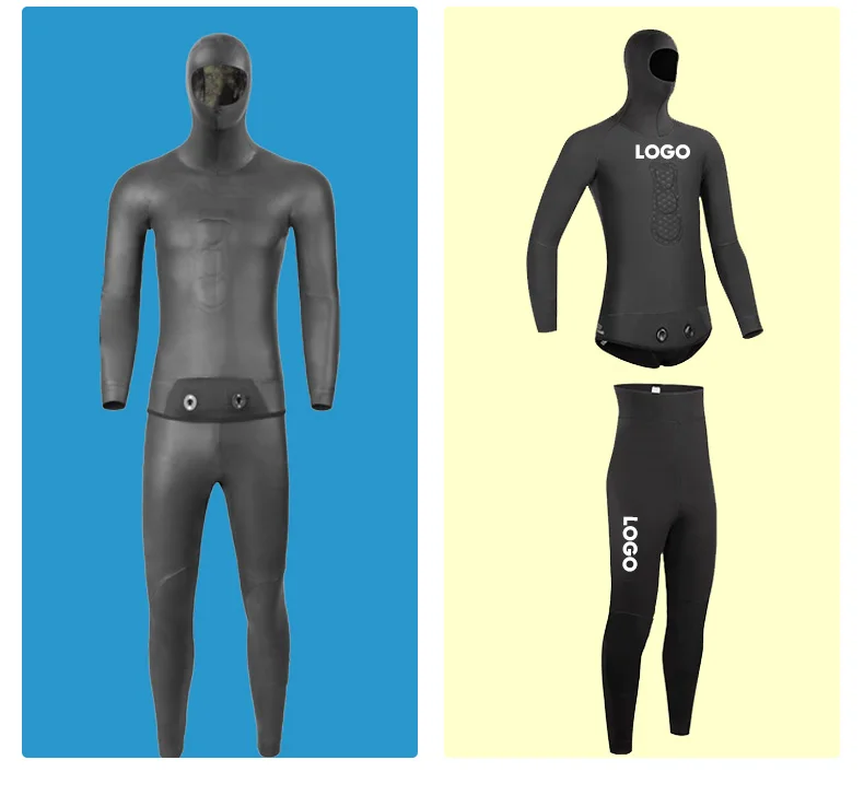 Custom Two Piece Diving Suit 3.5mm Full Body Men's And Women's 3mn
