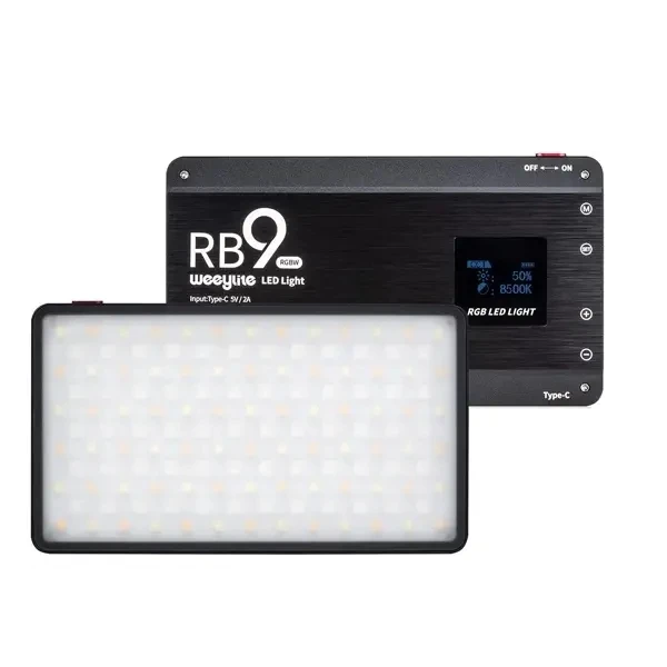 Weeylite RB9 RGBW Portable and Functional Full Color LED Light Chargeable  and Dimmable
