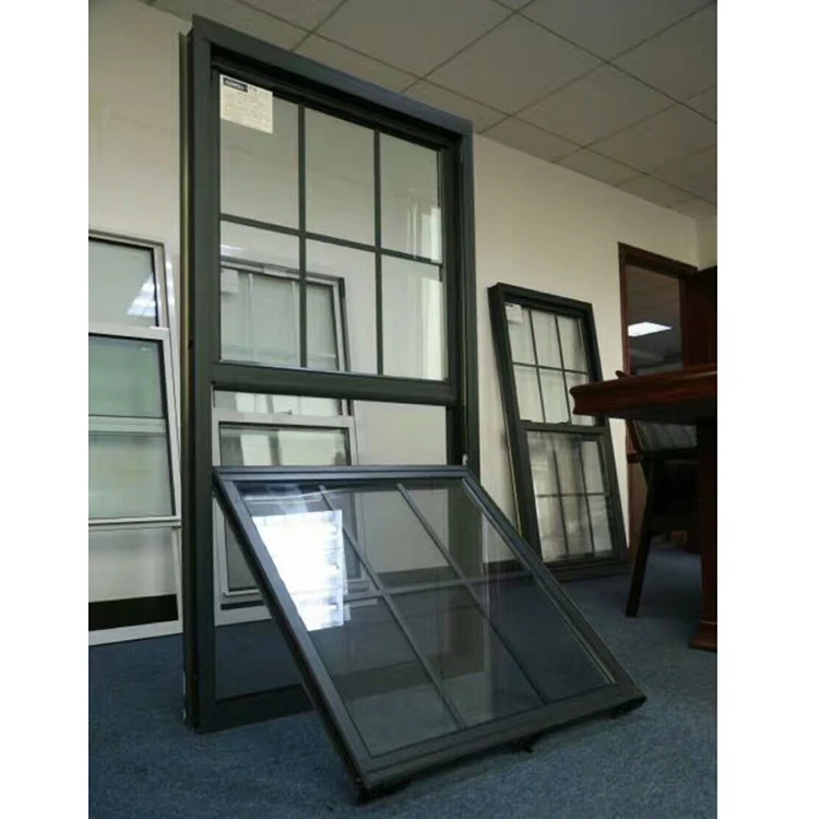 product minglei new design american style residential vertical sliding black aluminum single and double hung windows-62