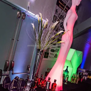 Modern Woman Standing Statue Floor Lamp for Home Lighting LED Light Source Plastic Lamp Body