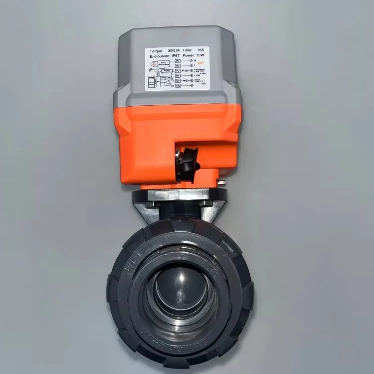 High-Quality Motorized Valves 50Nm Electric Valve Actuator 3 Wire 2 Control or Power Off Return Wiring