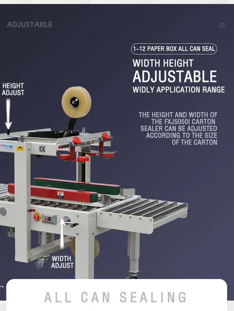 Semi Automatic  Adhesive Tape Carton Packing Sealing Machine