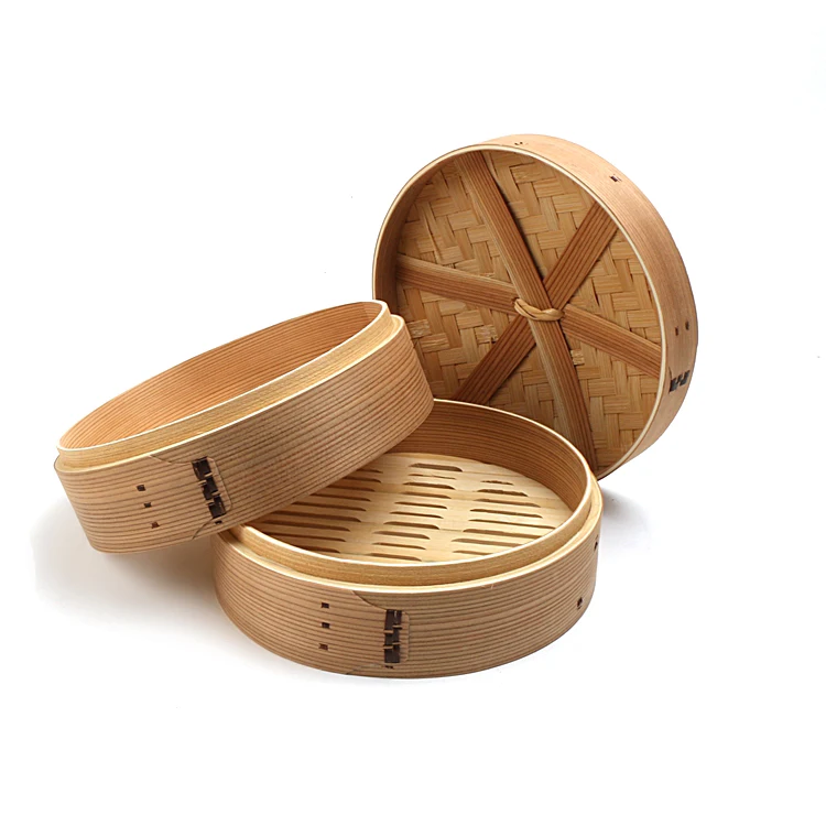 Natural Wholesale Eco-friendly Bamboo Dim Sum Chinese Steamer Basket ...