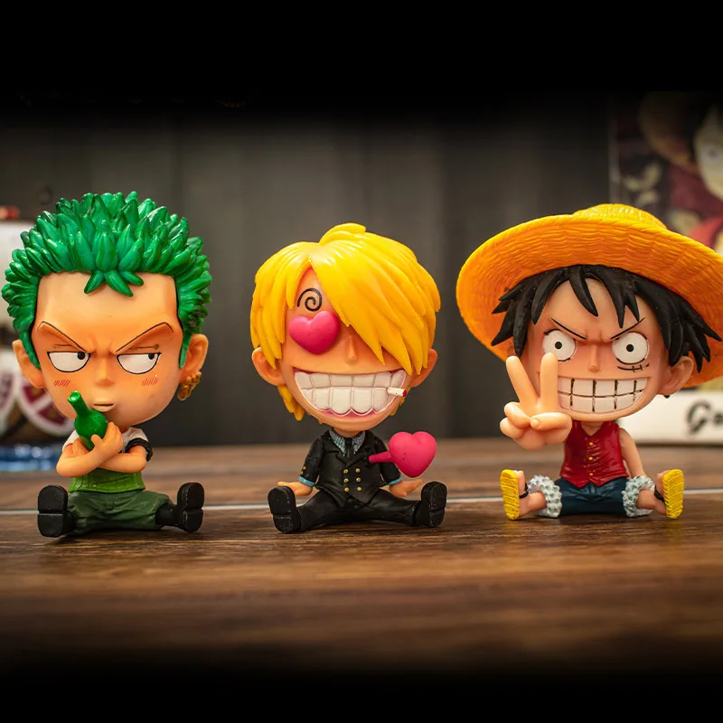 ワンピース　mameco sama 9CM One Pieced Zoro Ace Luffy Model Nico Robin Nami Action