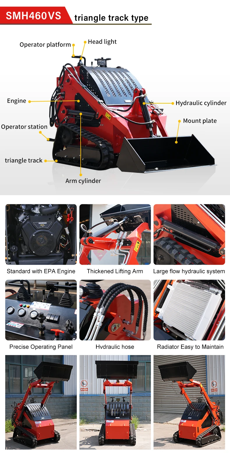 Earthmoving Machinery Mini Skid Steer Loader Telescopic Crawler Mini