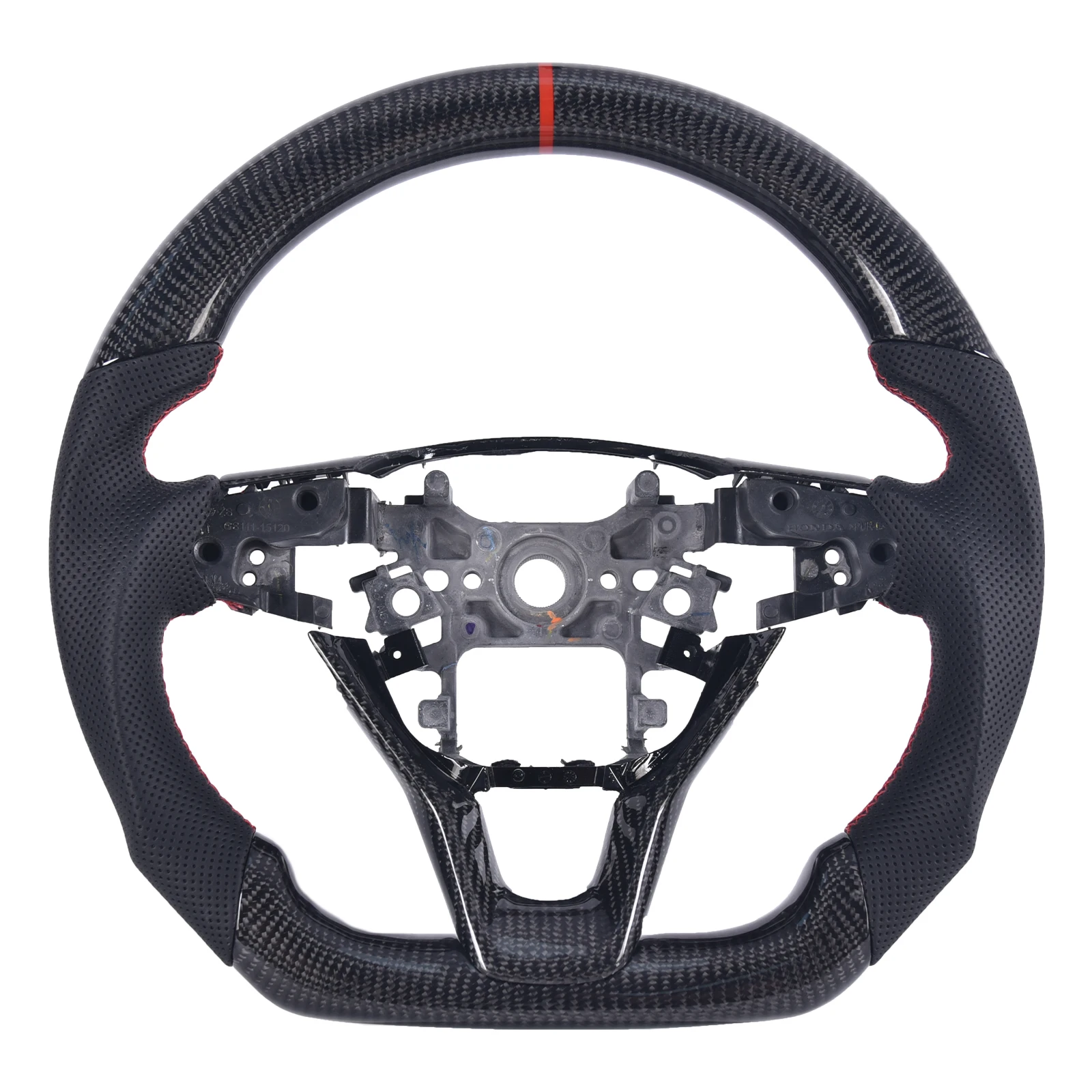 Suitable For 2018-2022 Honda 10TH Generation Accord Carbon Fiber Steering Wheel D-Shaped Flat
