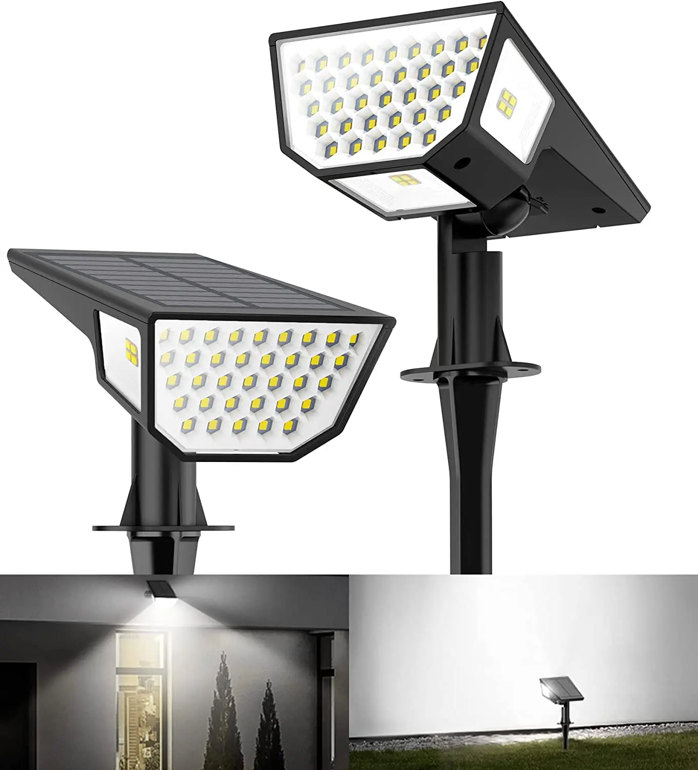 IP65 Waterproof 470LM 47 LED 4 Sides Illuminants Super Bright Solar Spot Lights 300 Light Angle outdoor Solar Light