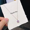 Diamant carré rose argenté D03