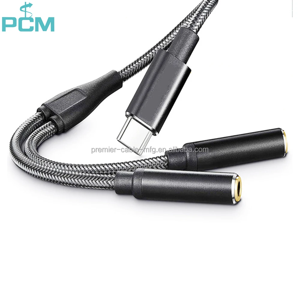 Usb C To Dual 3.5mm Headphone Adapter 