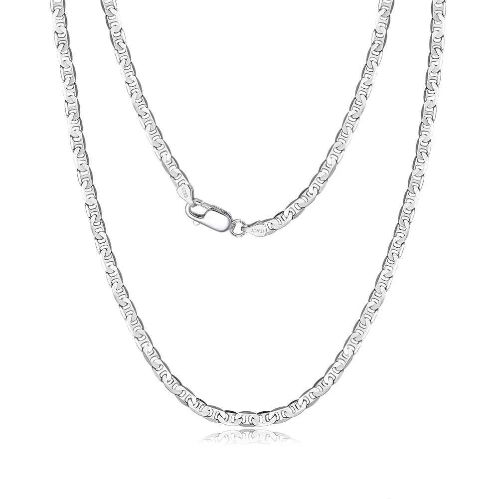 Tuscany Silver Collana Donna In Argento 925 Rambo Chain Graduate 6,4-12mm – Gioiello Ipoallergenico In Confezione Regalo