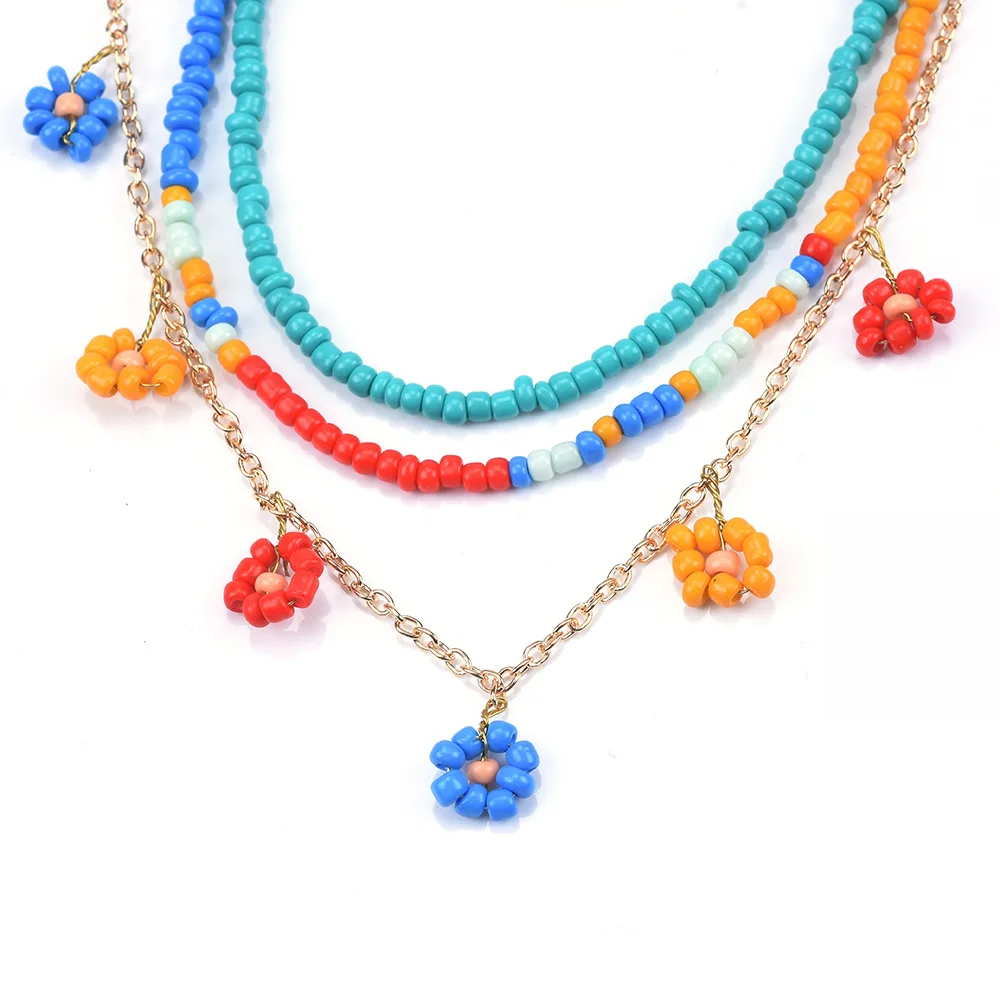 Bohemian Multi Layer Beaded Choker 