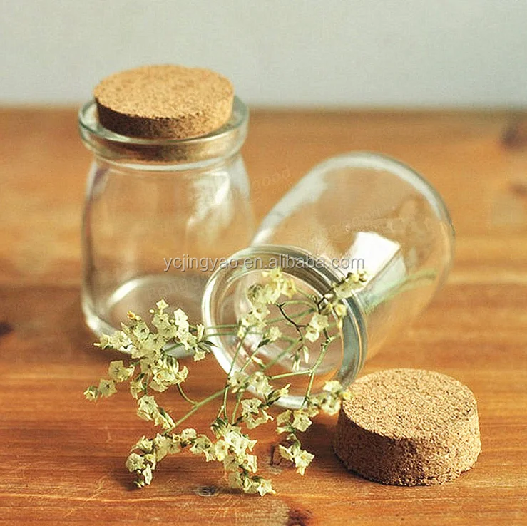 Mini Small Clear Glass Storage Jars Bottle Vial Container with Cork Stopper