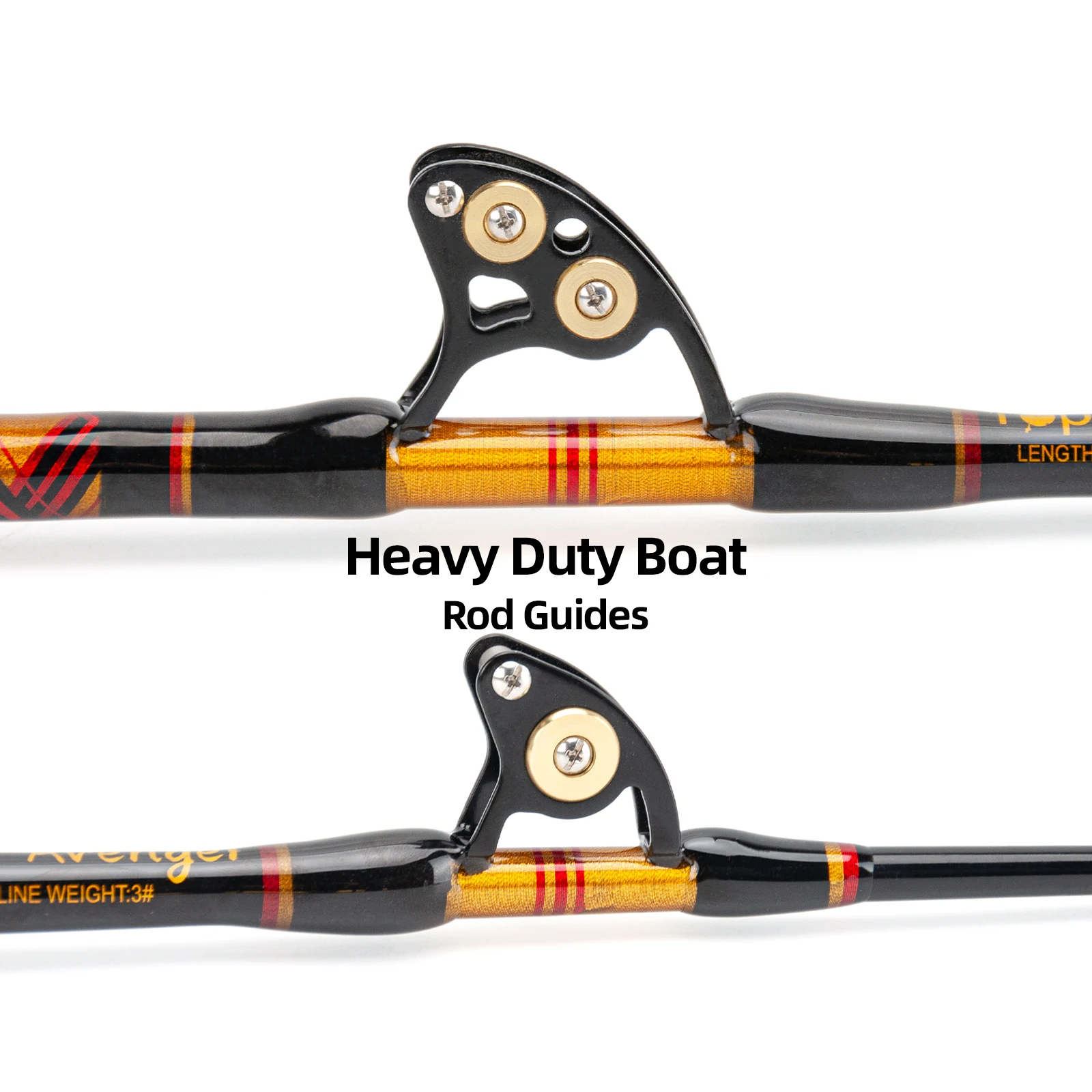 Trolling Rod Heavy Duty Fishing Rod Guides AFTCO Big Foot Super Heavy  Roller Set Pcs