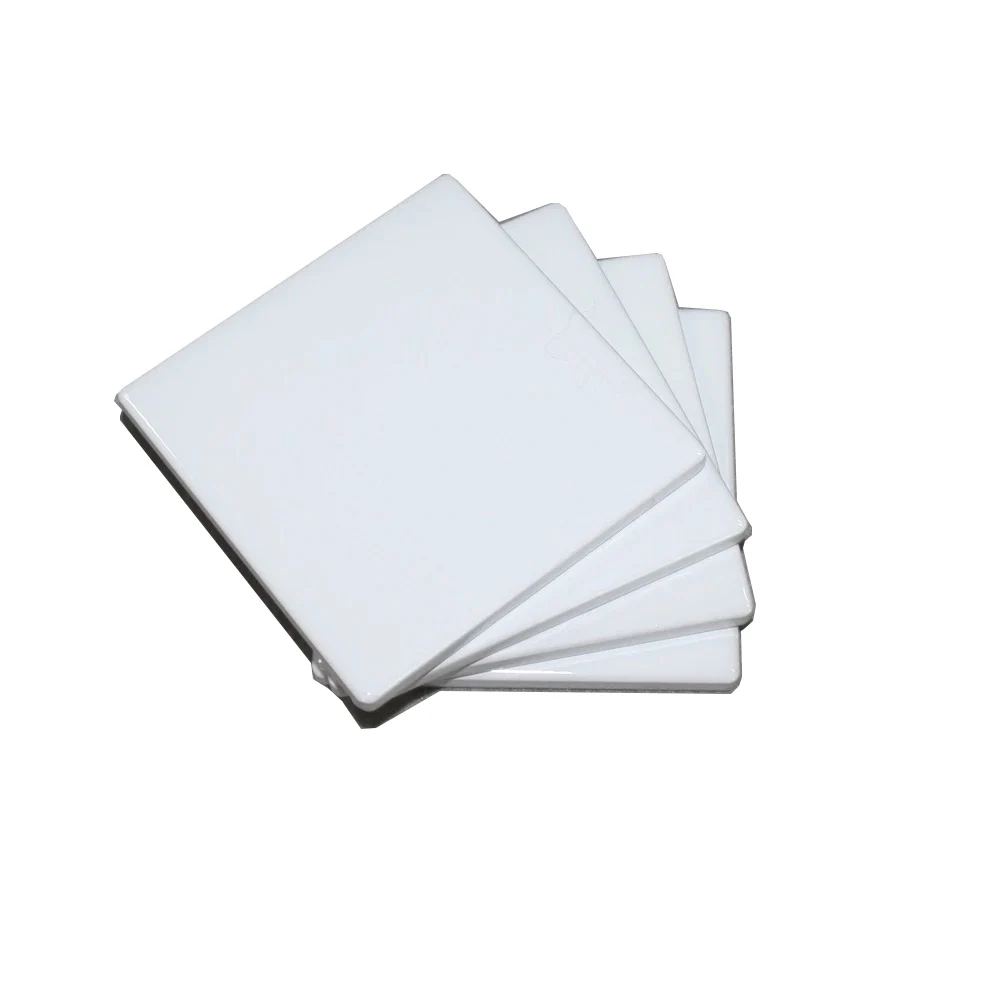 Matte Ceramic Blank Sublimation Coasters with Cork- 10.8cm White