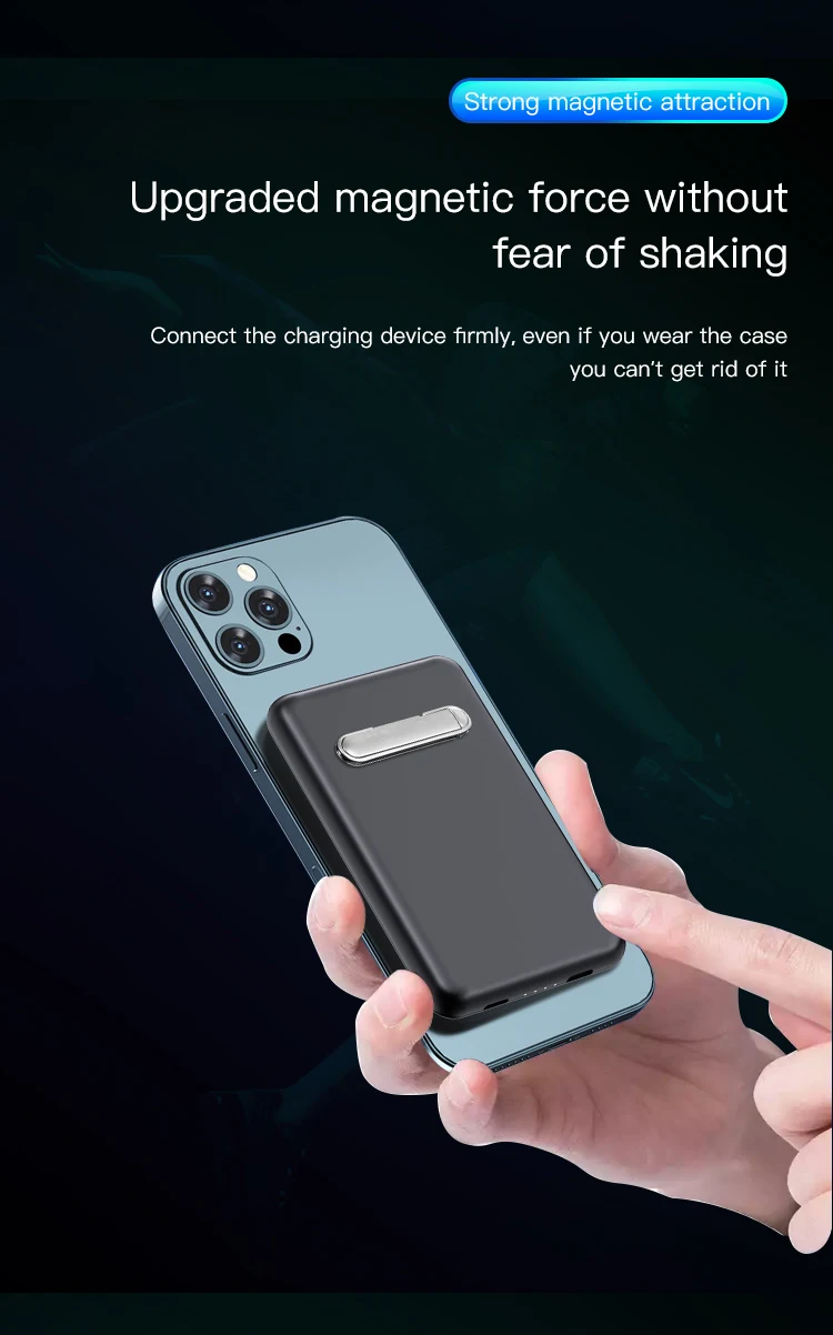 Innisfox Portable Credit Card Qi Pd 18w 15w Powerbank 5000mAh Magnetic Wireless Power Bank 18w for iPhone 12 PB45.jpg