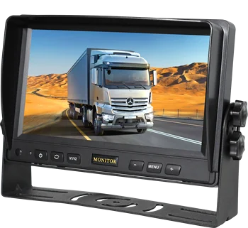 ZYX RTS 2CH AHD 7inch split-view car reversing aid with parking line DVR monitor car screen 7 inch hdmi 7 Inch Monitor Metal