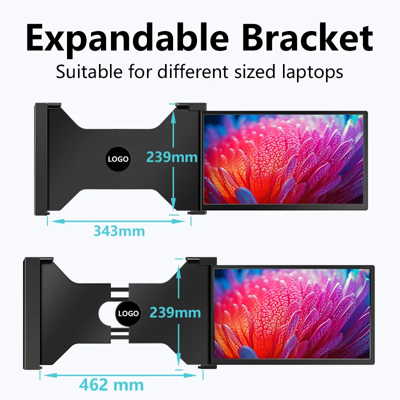 Portable Screen Reliable Service Dual Screen Laptop Wide Compatibility Laptop Screen Extender with FHD 1080P Display