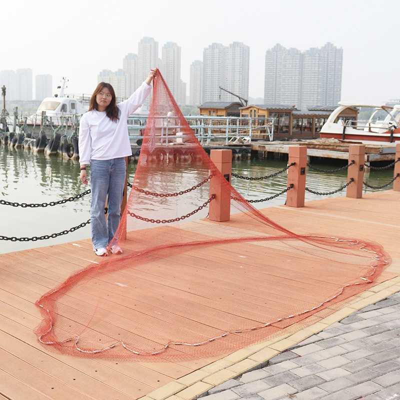 Traditional Style Hand Cast Net Nylon Multifilament Fishing Net Factory Nets