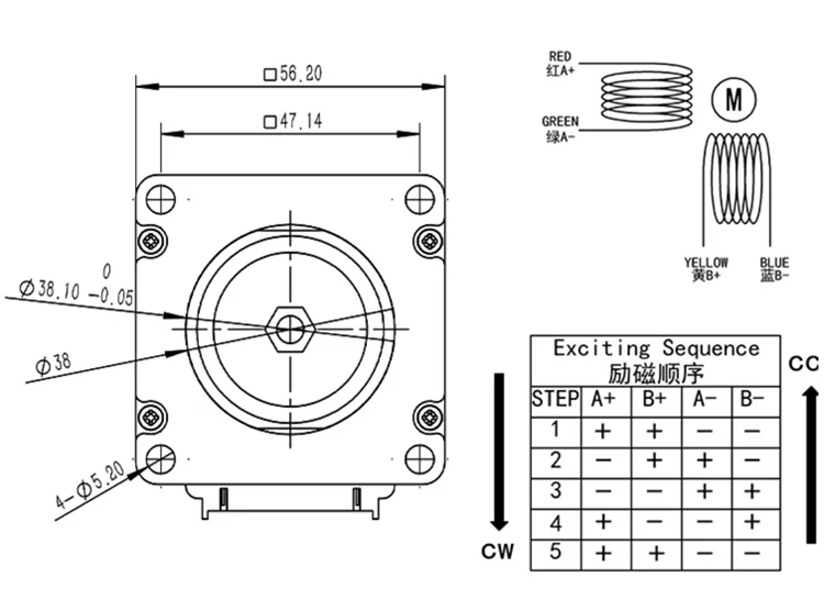 product hanpose nema 23 57 fixed axis screw stepper motor 57hf56 t104 20 56mm 28a 31v linear telescopic push rod micro stepper motor-8