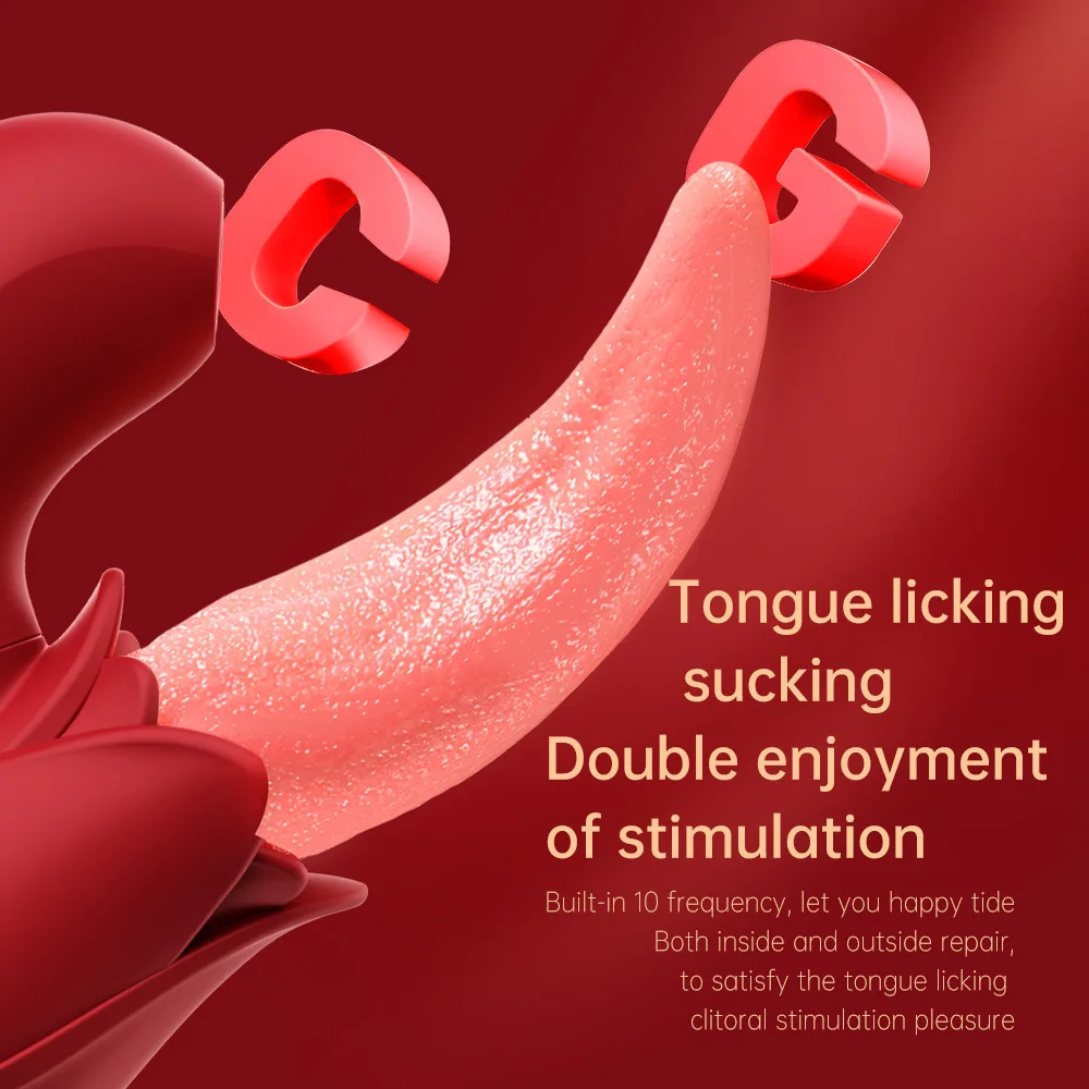 10 Modlu Dil Yalama ve Emiş Vibratörü – G Noktası, Klitoris ve Meme Ucu Uyarıcı