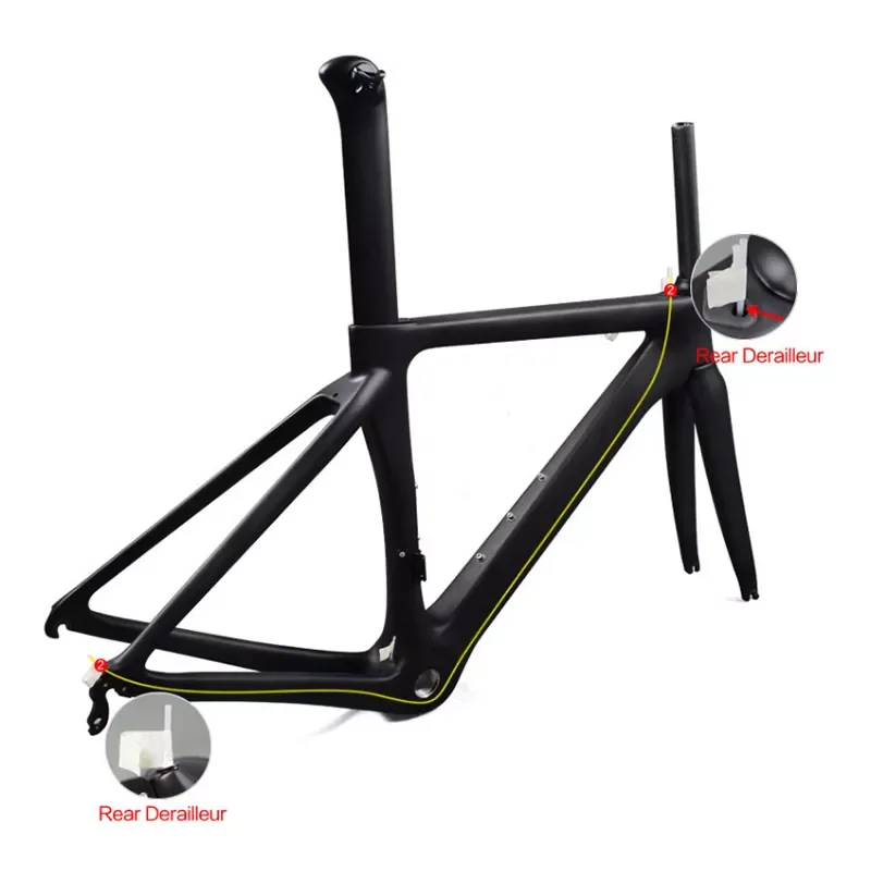 Full Carbon Road Bike Frame Disc Brake 700c Internal Line Carbon Fiber