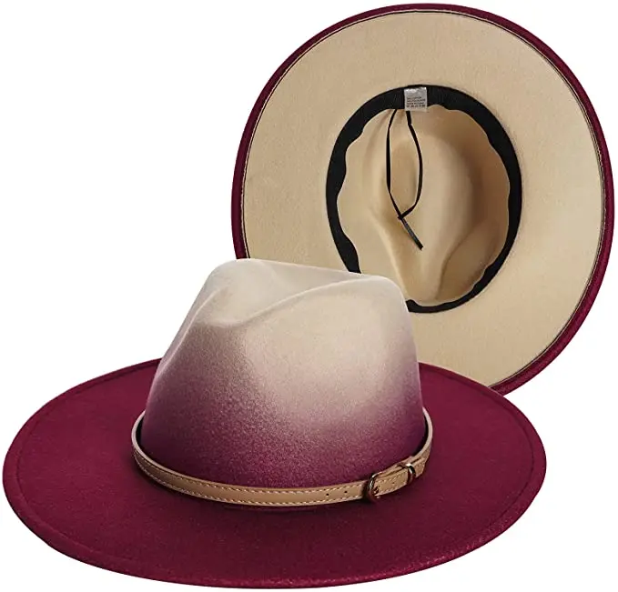 Fedora Hats Ties, Gradient Color Fedora, Gradient Fedora Hat