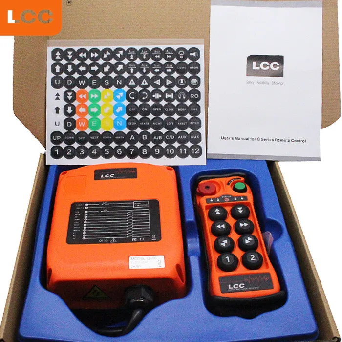 Q808 8 Button Double Speed 24 Volt 433 mhz Radio Remote Control for Hoist Crane