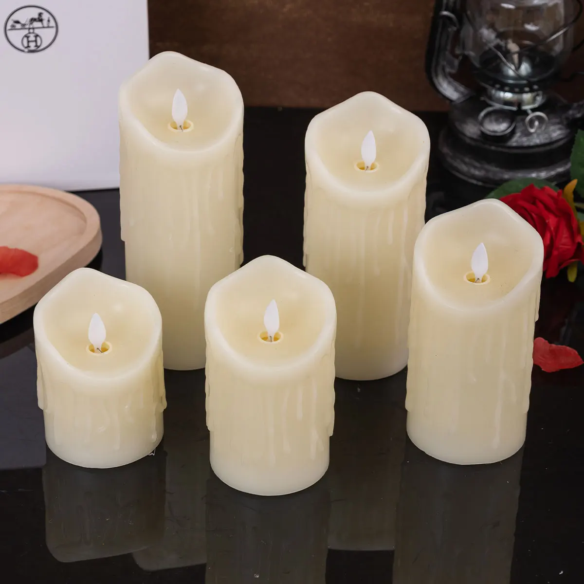 product plastic flameless led candle tears slanted mouth candle valentines day decoration christmas home decoration-29