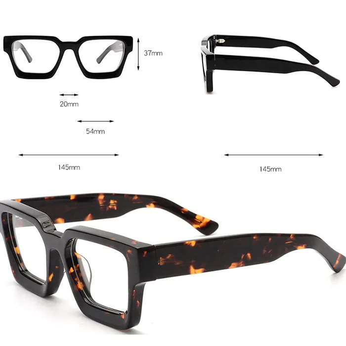 2026 Customized Logo Fashion Optical Glasses Frame Men Wholesale Handmade Eyewear Retro High Quality Acetate Eyeglasses Frame